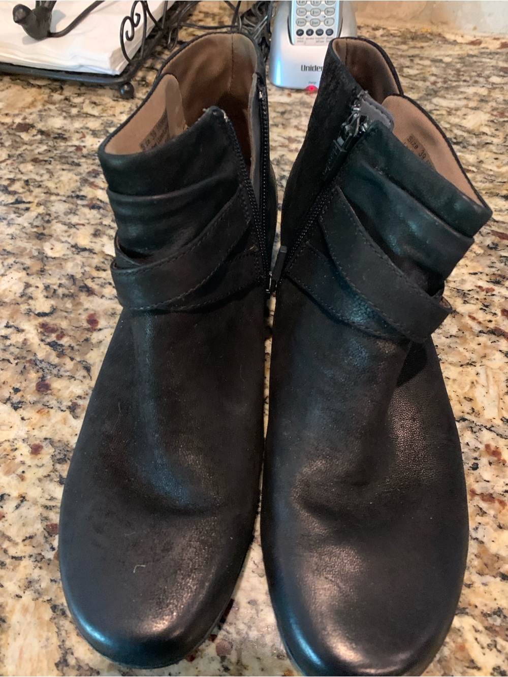 Dansko Faithe Black Zip Up Leather Boot Size 9
